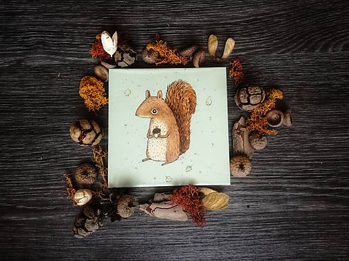 Papiernictvo - Leporelo 13x13 ,,Veveričko,,  - 9363117_