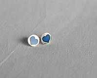 Náušnice - strieborné napichovacie náušnice - lapis lazuli - 9361323_