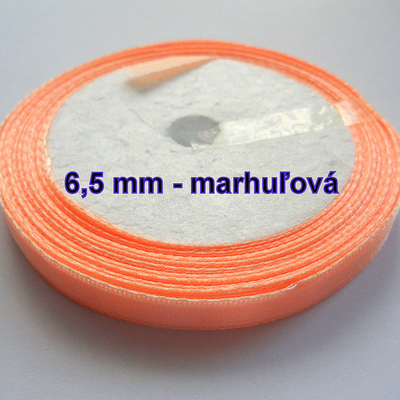 Saténová stuha 6,5mm-13,5m (marhuľová)