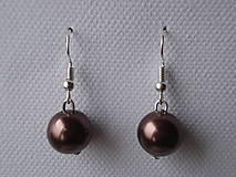 Náušnice - Náušničky - čokoládové perličky - 9364096_