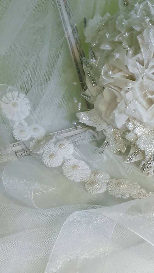 Vintage svadobny doplnok do vlasov - "White soft touch"