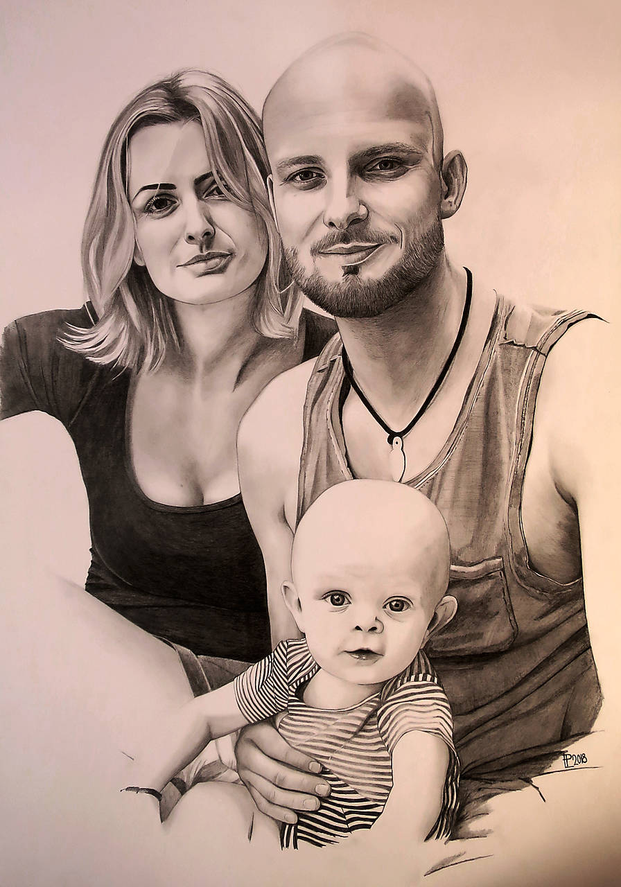 Kresba - Rodinný portrét