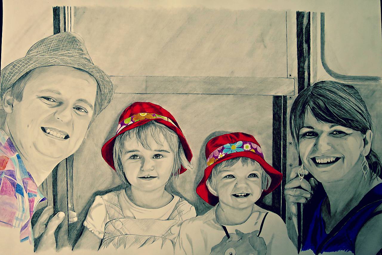 Kresba - Rodinný portrét
