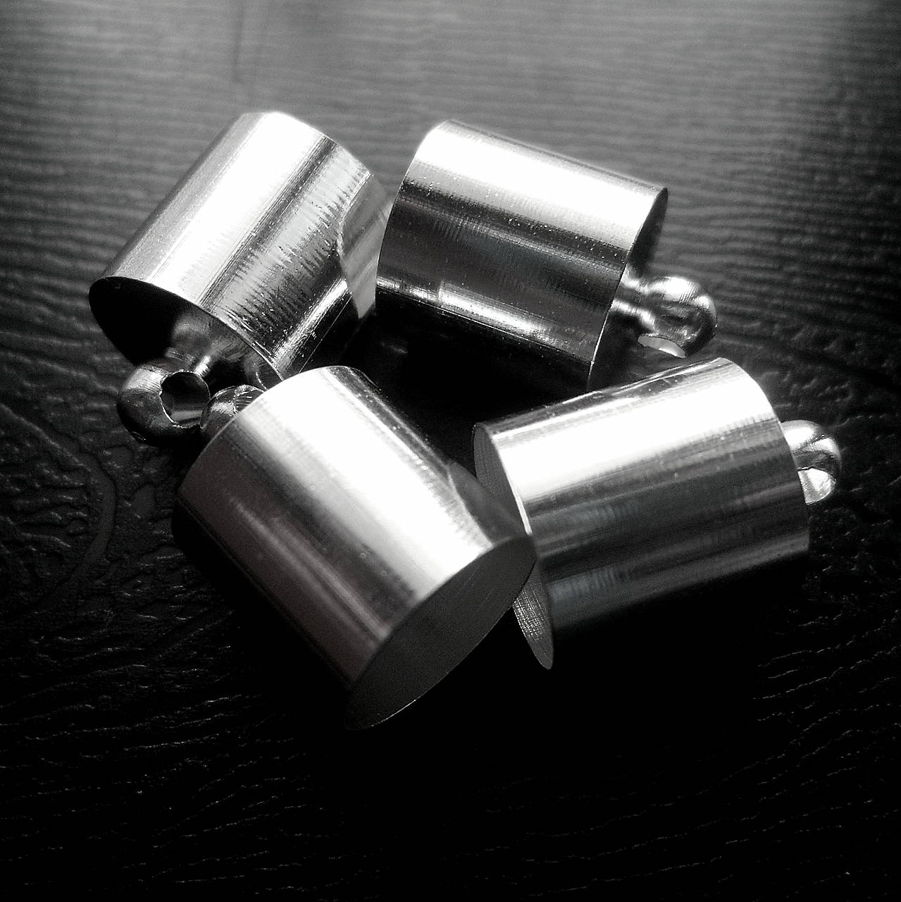 Koncovka vlepovacia-strieborná-1ks (9,5mm)