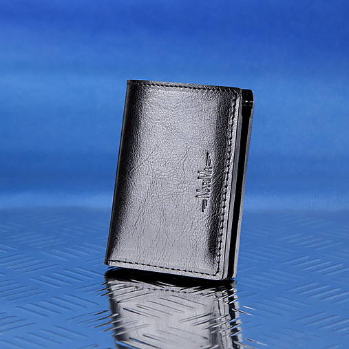 Pánske tašky - Puzdro na doklady a karty z pravej kože ZMEJSS (Čierna) - 9376440_