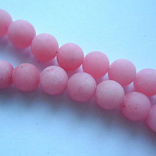 Minerály - Jadeit matný 8mm-1ks (pastel pink) - 9382488_