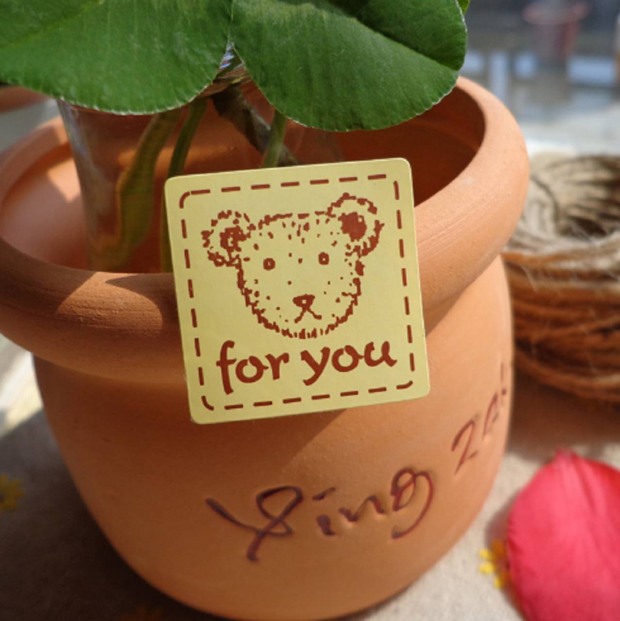 Nálepka "for you" macík (8 ks) 2,7 cm