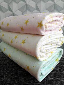 Textil - Minky LUCKY STARS od Michael Miller Fabrics - 9393554_