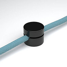 Iný materiál - Univerzálna nástenná káblová svorka pre textilné káble v čiernej farbe - 9393928_