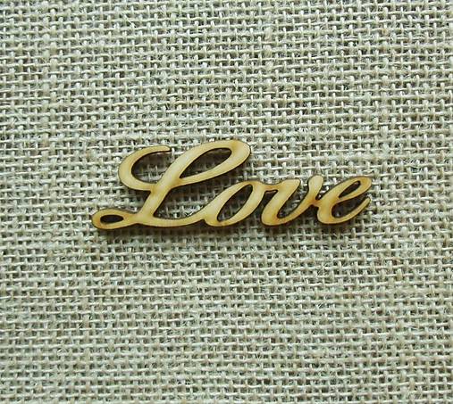 Výrez z preglejky - Love, 8 cm