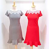 Šaty - Červené šaty s krajkou - 9400399_