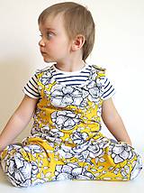 Detské oblečenie - overal Kvety Plamienka (žltý) - 9400363_