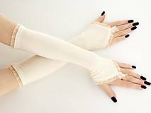 Rukavice - Dámské svadobné bielé rukavice H1 - 9399462_