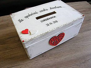 Nábytok - svadobný box na peniaze "vintage" - 9405054_