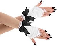 Rukavice - Dámské svadobné biele rukavice, spoločenské rukavičky 07D (Bordová) - 9408162_