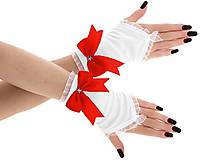 Rukavice - Dámské svadobné biele rukavice, spoločenské rukavičky 07D (Bordová) - 9408170_