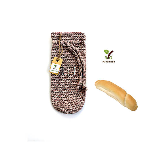Úžitkový textil - Bio obaly na rožteky na desiatu - 9408415_