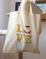 Nákupné tašky - Prírodná nákupná taška - Srdce zľava z 8,50 na 5,50 € (2) - 9409510_