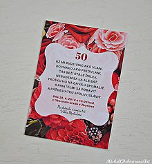 Papiernictvo - Pozvánka na narodeninovú oslavu "Roses" - 9409187_