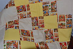 Detský textil - Žltá deka s medvedíkmi - 9410183_
