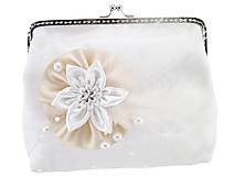 Kabelky - Svadobná kabelka, týlová kabelka pre nevestu bielá F5 - 9414233_