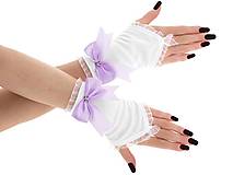 Rukavice - Dámské svadobné biele rukavice,  spoločenské rukavičky  07C - 9415186_