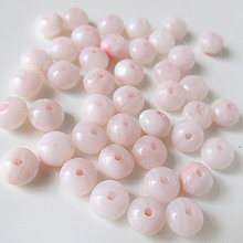 Minerály - Perleťovina 6x4mm / korálka 10ks (Baby Pink) - 9416217_