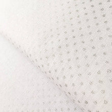 Textil - strieborné bodky; 100 % bavlna Francúzsko, šírka 160 cm, cena za 0,5 m - 9419791_