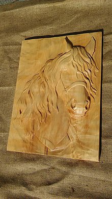 Dekorácie - Drevorezba hlava koňa javorové drevo - 9423404_