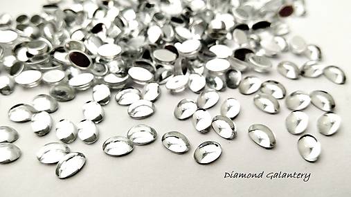 Galantéria -  	Ozdobné kamienky 4 x 6 mm - Crystal - 9424530_
