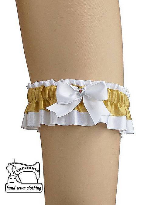 Spodná bielizeň - Podväzok pre nevestu 04551 (Zlatá) - 9424553_