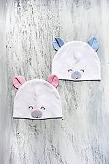 Detské čiapky - Pružná čiapka medvedík-rôzne farby - 9423030_