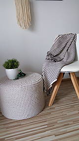 Úžitkový textil - Puf alebo príručný stolík - priemer 50 cm - 9423382_