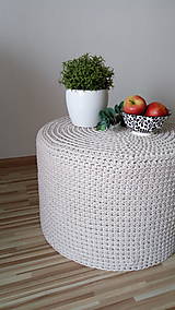 Úžitkový textil - Puf alebo príručný stolík - priemer 50 cm - 9423389_
