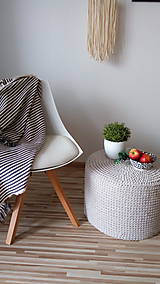 Úžitkový textil - Puf alebo príručný stolík - priemer 50 cm - 9423397_