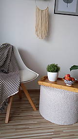 Úžitkový textil - Puf alebo príručný stolík - priemer 50 cm - 9423399_