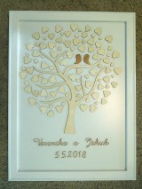 Dekorácie - svadobná kniha hostí/drevený strom 13 - 9426289_