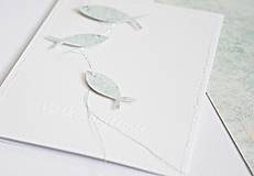 Papiernictvo - Pozdrav rybky - mint - 9429112_