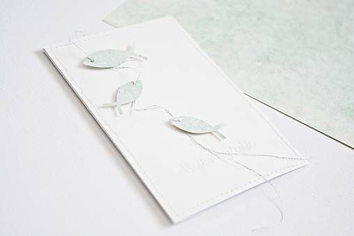 Papiernictvo - Pozdrav rybky - mint - 9429116_