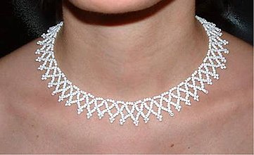 Náhrdelníky - Biely náhrdelník 3 - 9431059_