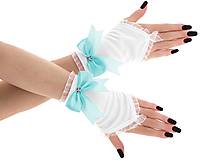 Rukavice - Dámské svadobné biele rukavice, spoločenské rukavičky 07E (Ružová) - 9432672_