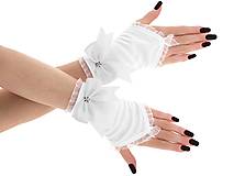 Rukavice - Dámské svadobné biele rukavice, spoločenské rukavičky 07E (Ružová) - 9432678_