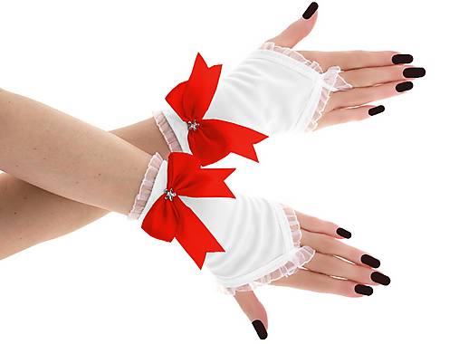 Dámské svadobné biele rukavice, spoločenské rukavičky 07E (Ružová)