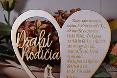 Tabuľky - Poďakovanie Rodičom srdce vyrezávané 18 - 9429173_