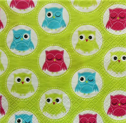 Papier - S1183 - Servítky - sova, sovičky, zvieratko, owl - 9434419_