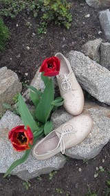 Ponožky, pančuchy, obuv - Hand made dámské topánky z kože - 9436177_