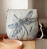  - ALA "Dragonfly" malá ľanová kabelka prateľná - 9436545_