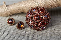Brošne - brošňa Smoked Topaz  - 9438049_