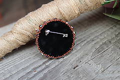 Brošne - brošňa Smoked Topaz  - 9438058_