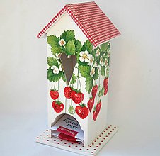 Nádoby - Domček na čaj- jahôdkový - 9438699_